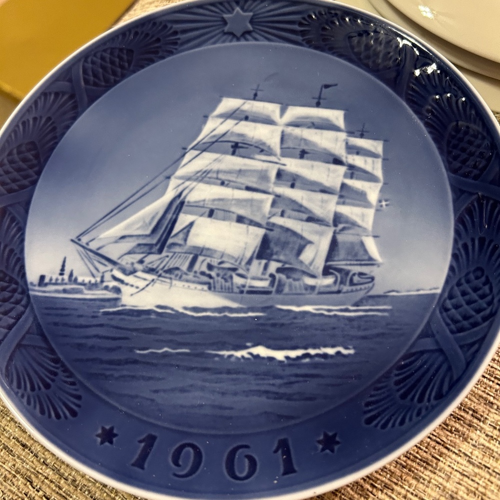 Four Christmas plates by Royal Copenhagen
